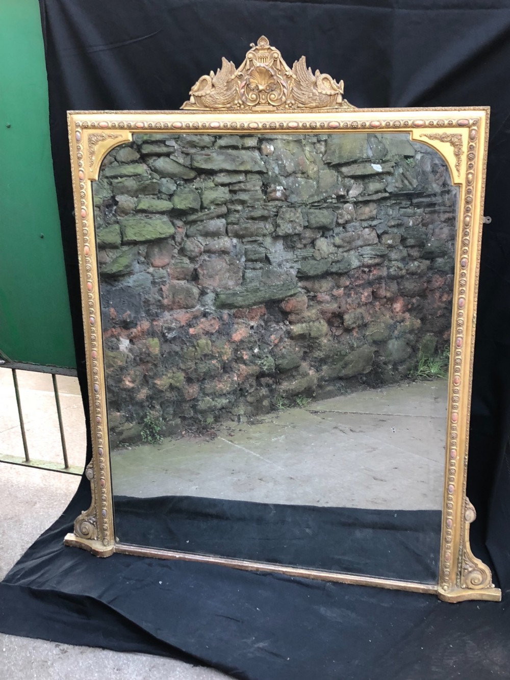 Large overmantel mirror View IX