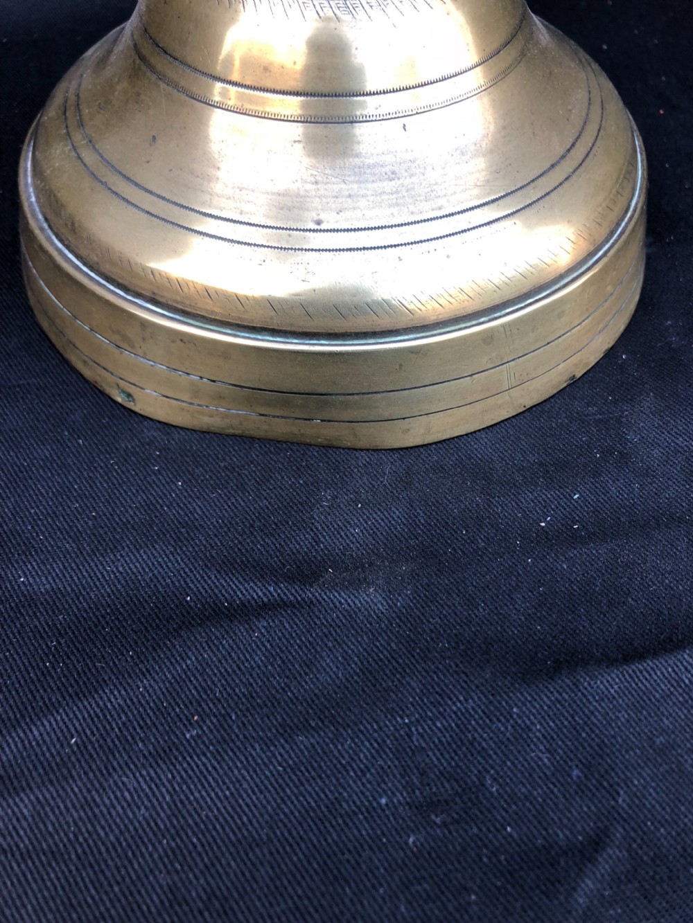 C18th church brass candelabra View III