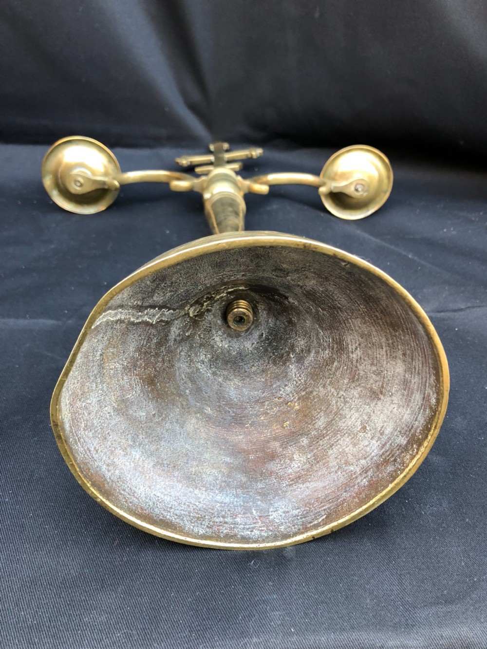C18th church brass candelabra View IV