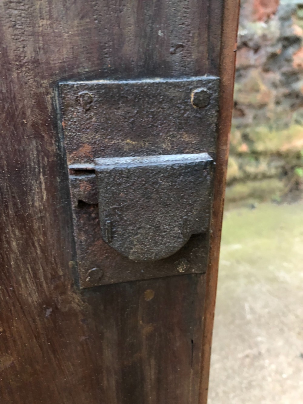 Barrel fronted Georgian inlaid corner cupboard View X