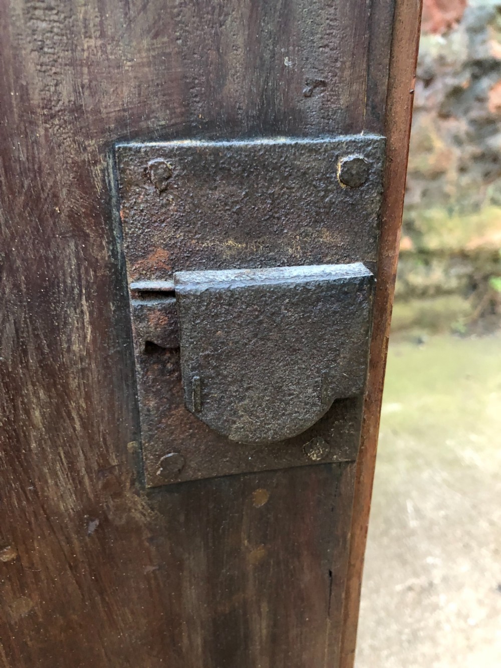 Barrel fronted Georgian inlaid corner cupboard View XI