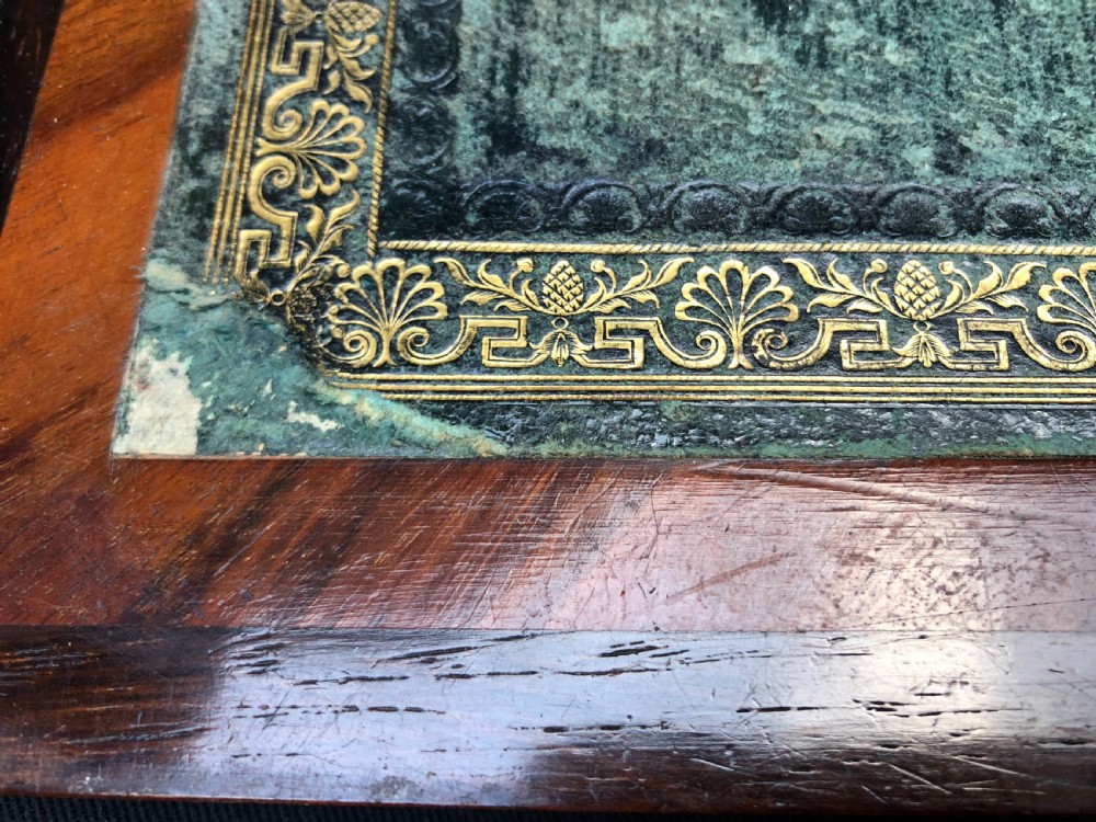 C19th rosewood writing slope inlaid with mother of pearl shell. View IX