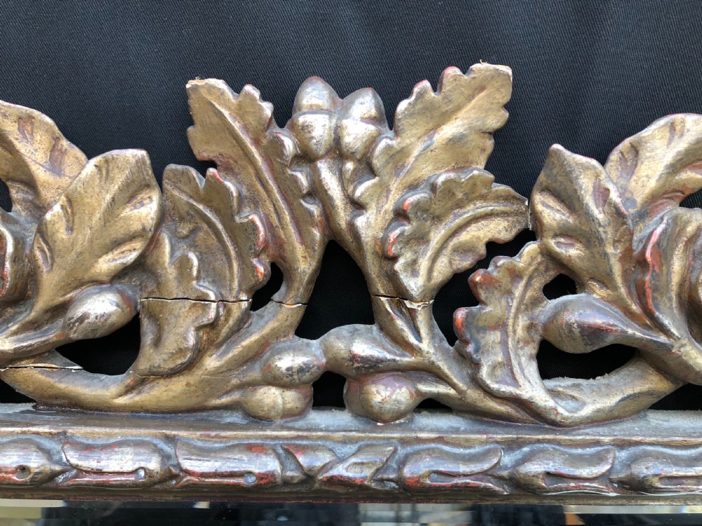 C18th Italian silver leafed mirror frame  View II
