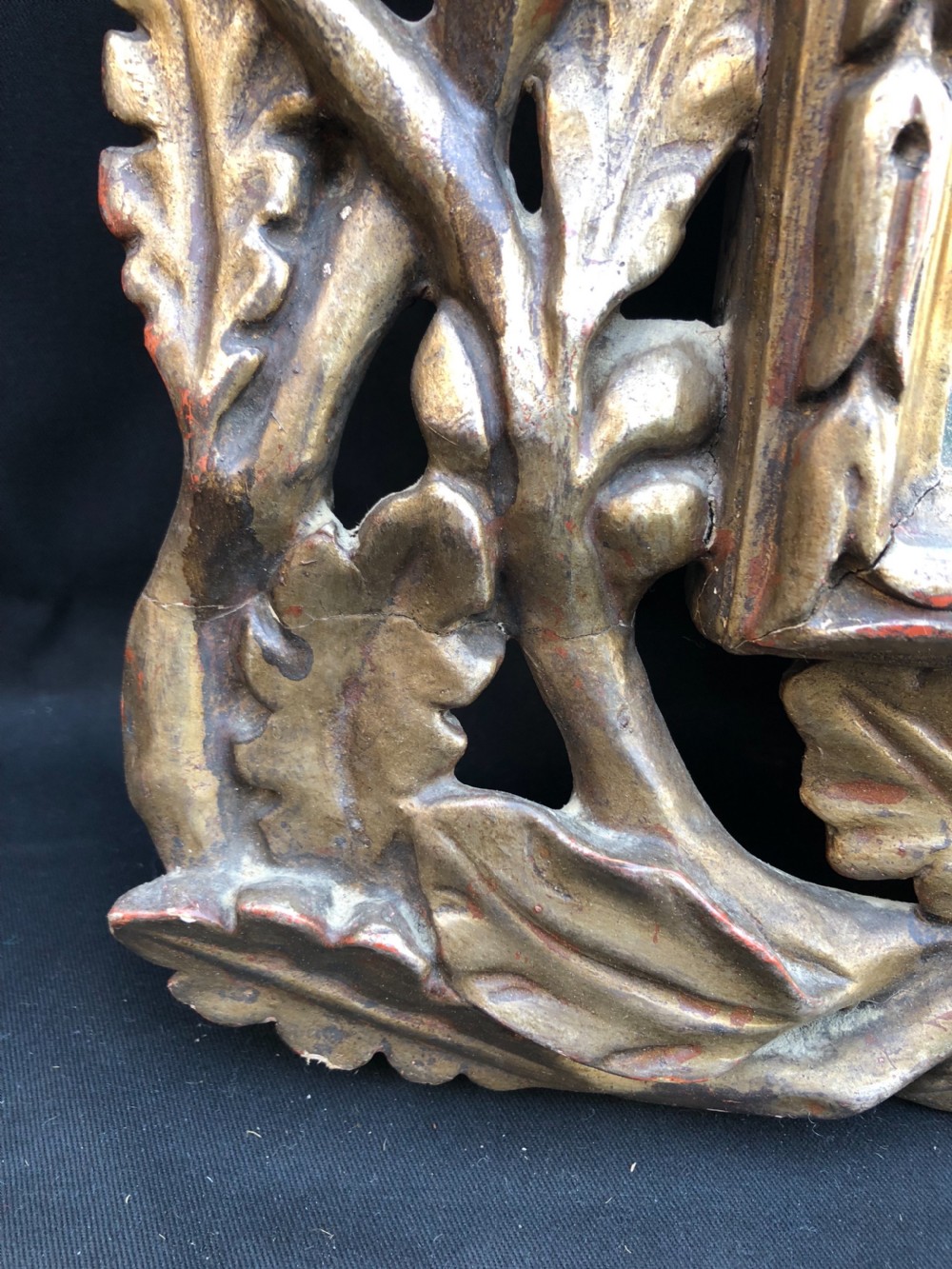 C18th Italian silver leafed mirror frame  View IV