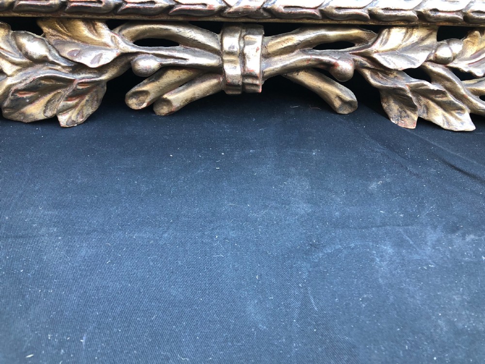 C18th Italian silver leafed mirror frame  View V