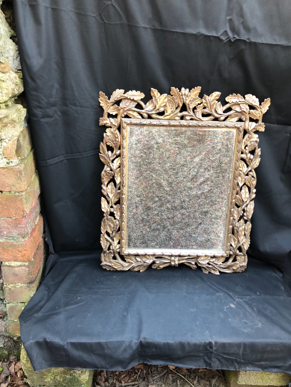 C18th Italian silver leafed mirror frame  View IX