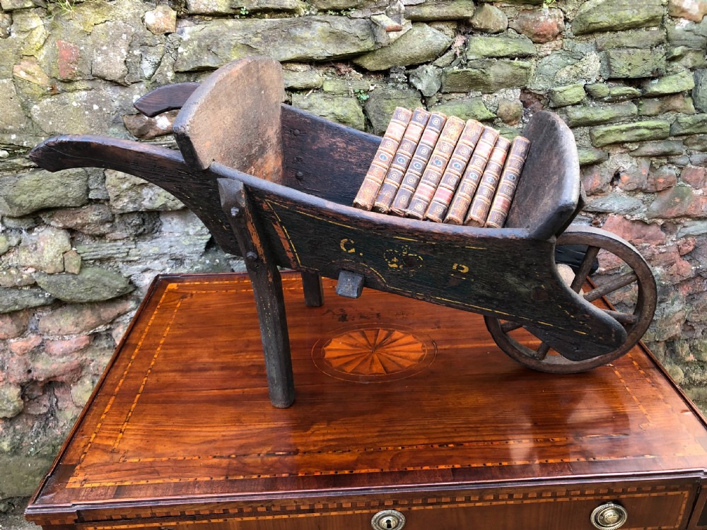 Georgian painted library book barrow