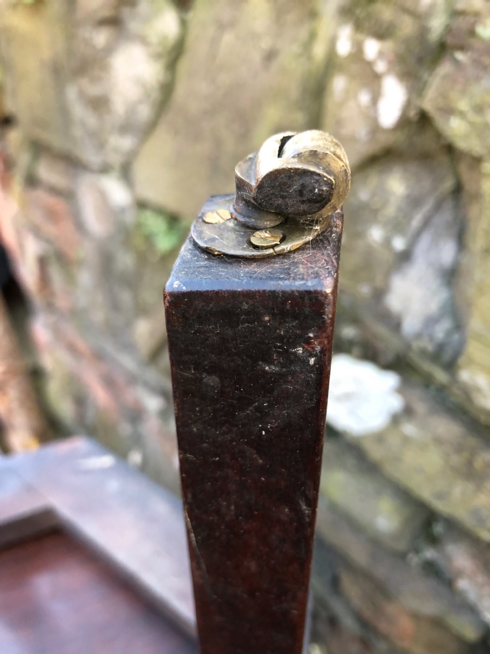 A Georgian Mahogany brass bound wine cooler. View VI