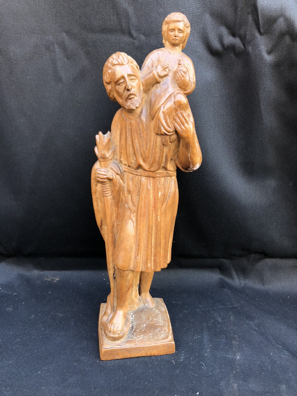 1920s carving of St Christopher 