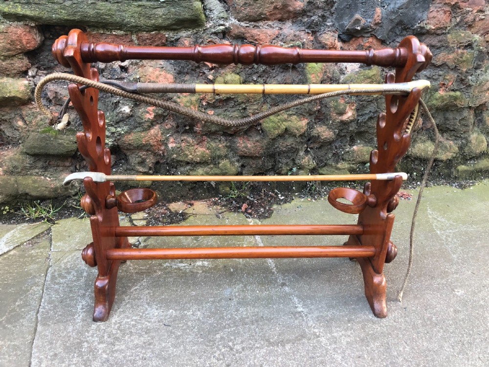 C19th Mahogany whip and boot stand  from Dinder House  View VII