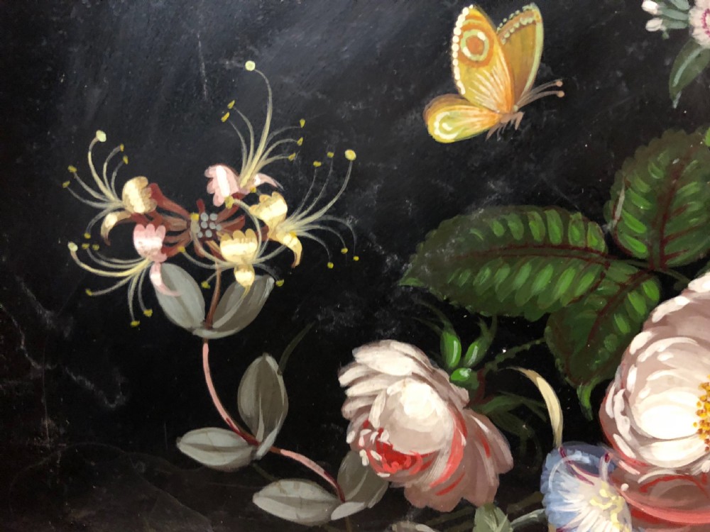 C19th painted lacquer tray  View V