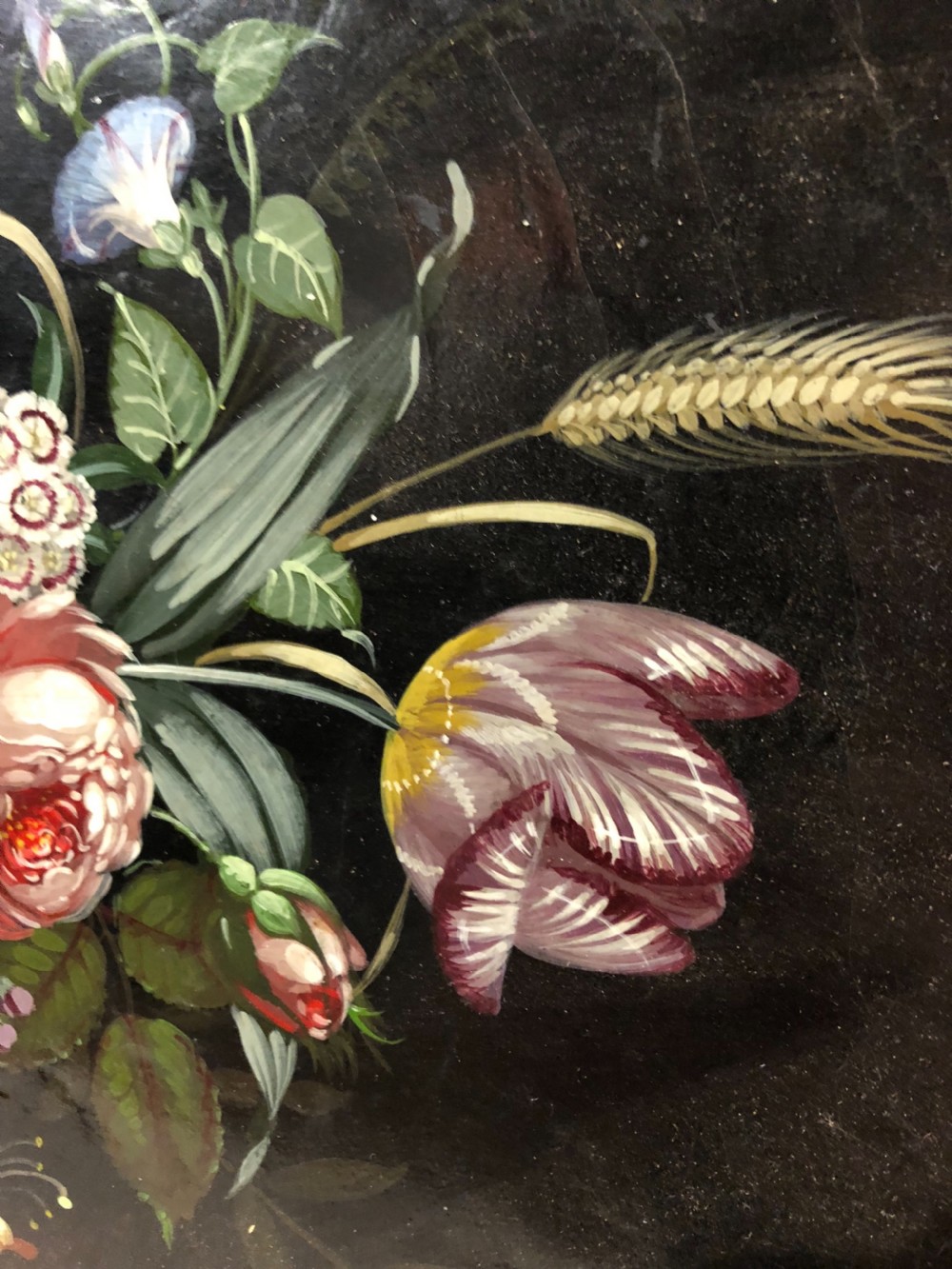 C19th painted lacquer tray  View VI