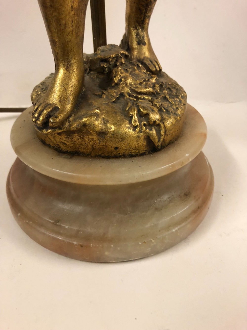 Early C20th cherub lamp View II