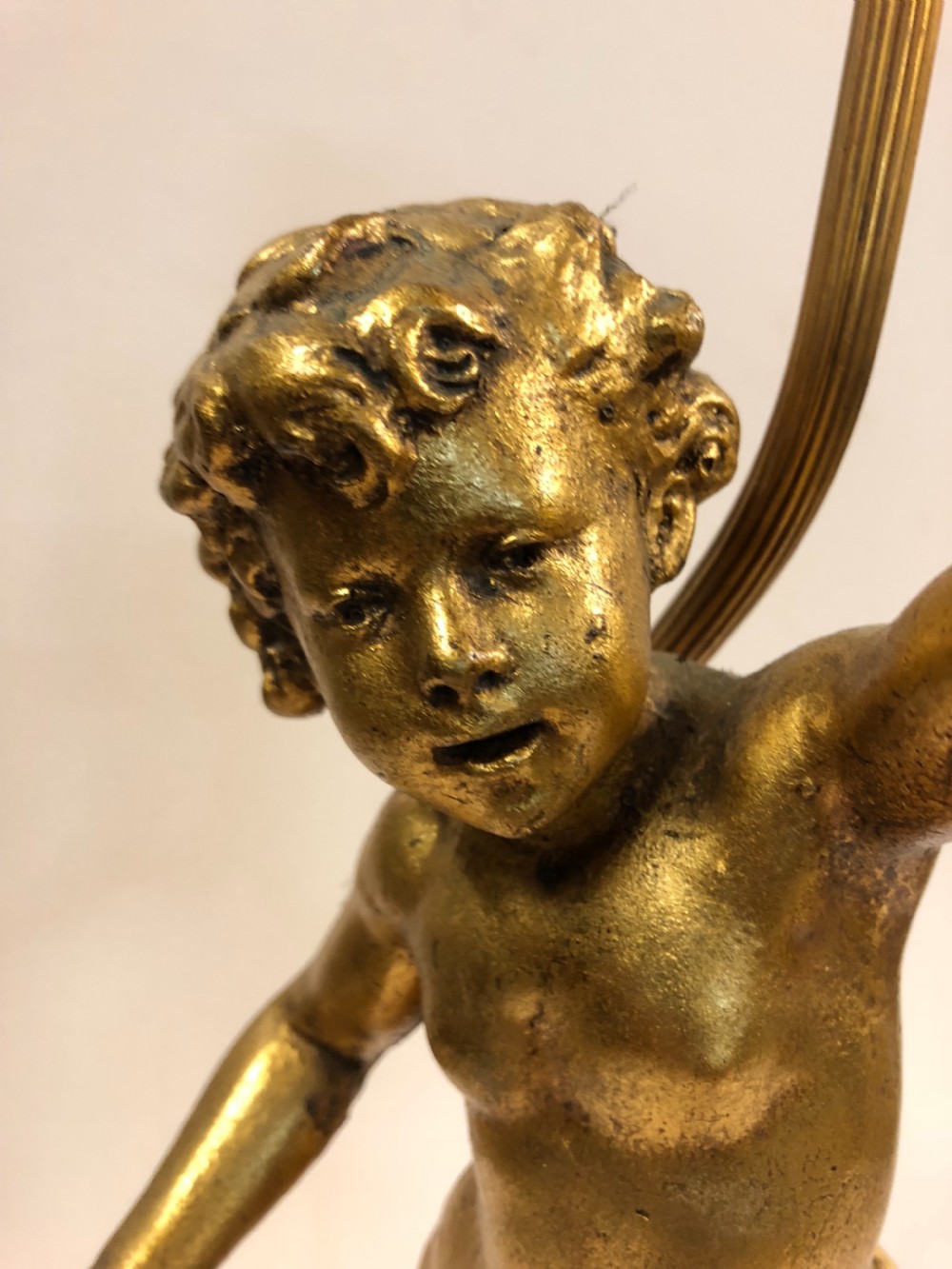 Early C20th cherub lamp View VII