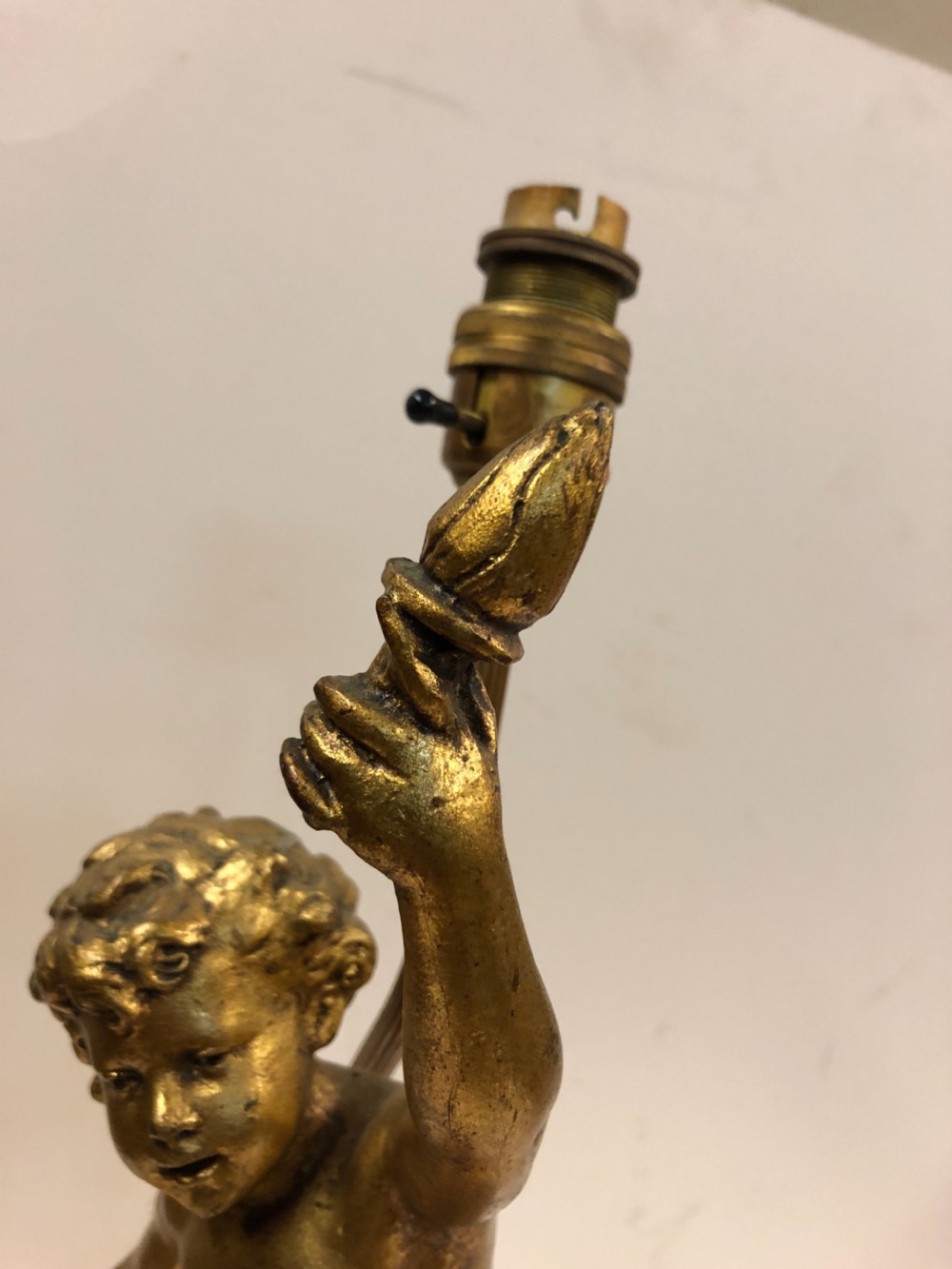 Early C20th cherub lamp View VIII
