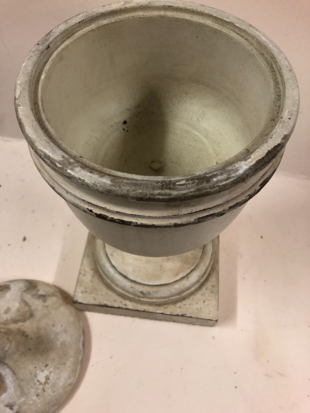 Edwardian Turned wooden urn and cover  View III