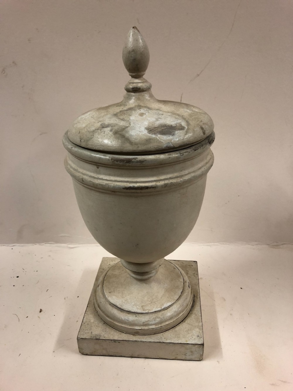 Edwardian Turned wooden urn and cover  View VI