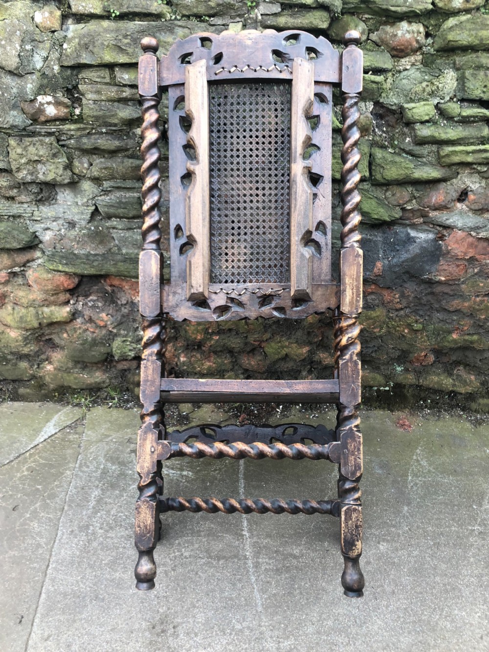 C17th Elbow chair (1680-90) caned with walnut frame View V
