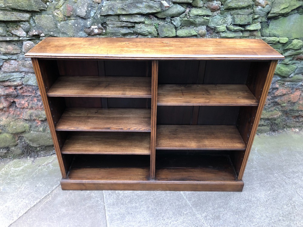 Two section oak bookcase 