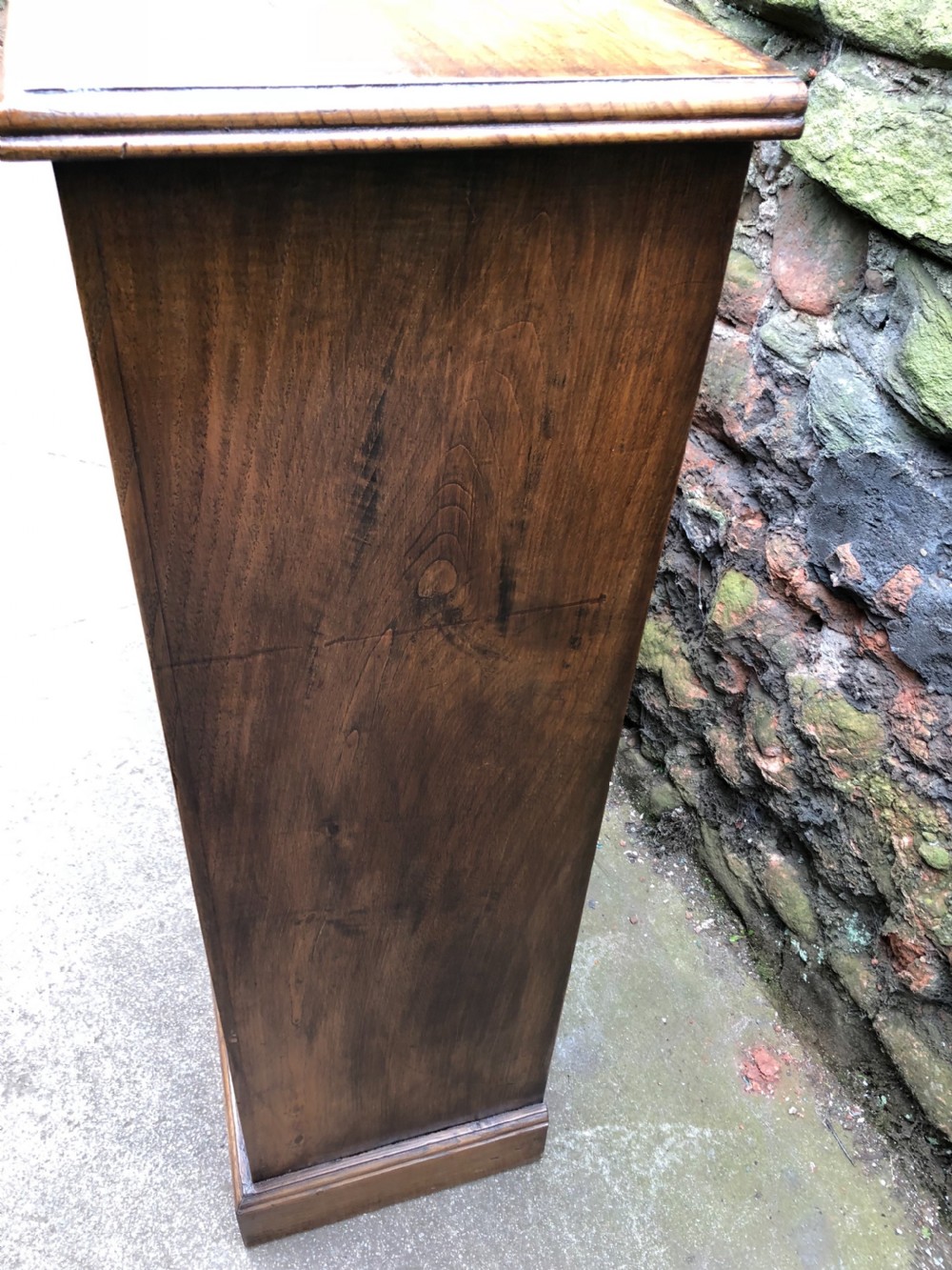 Two section oak bookcase  View II