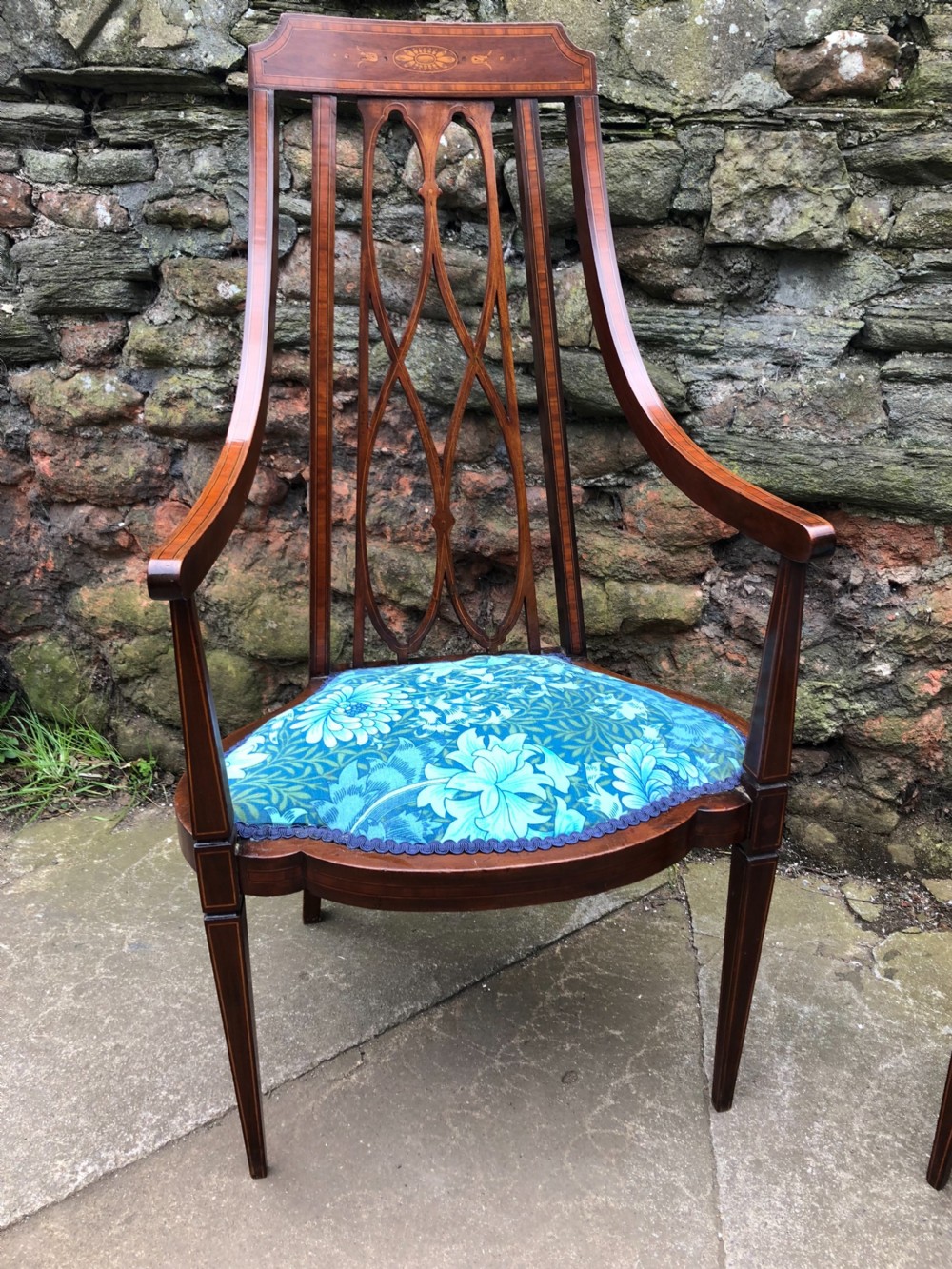 Pair of Edwardian armchairs View II