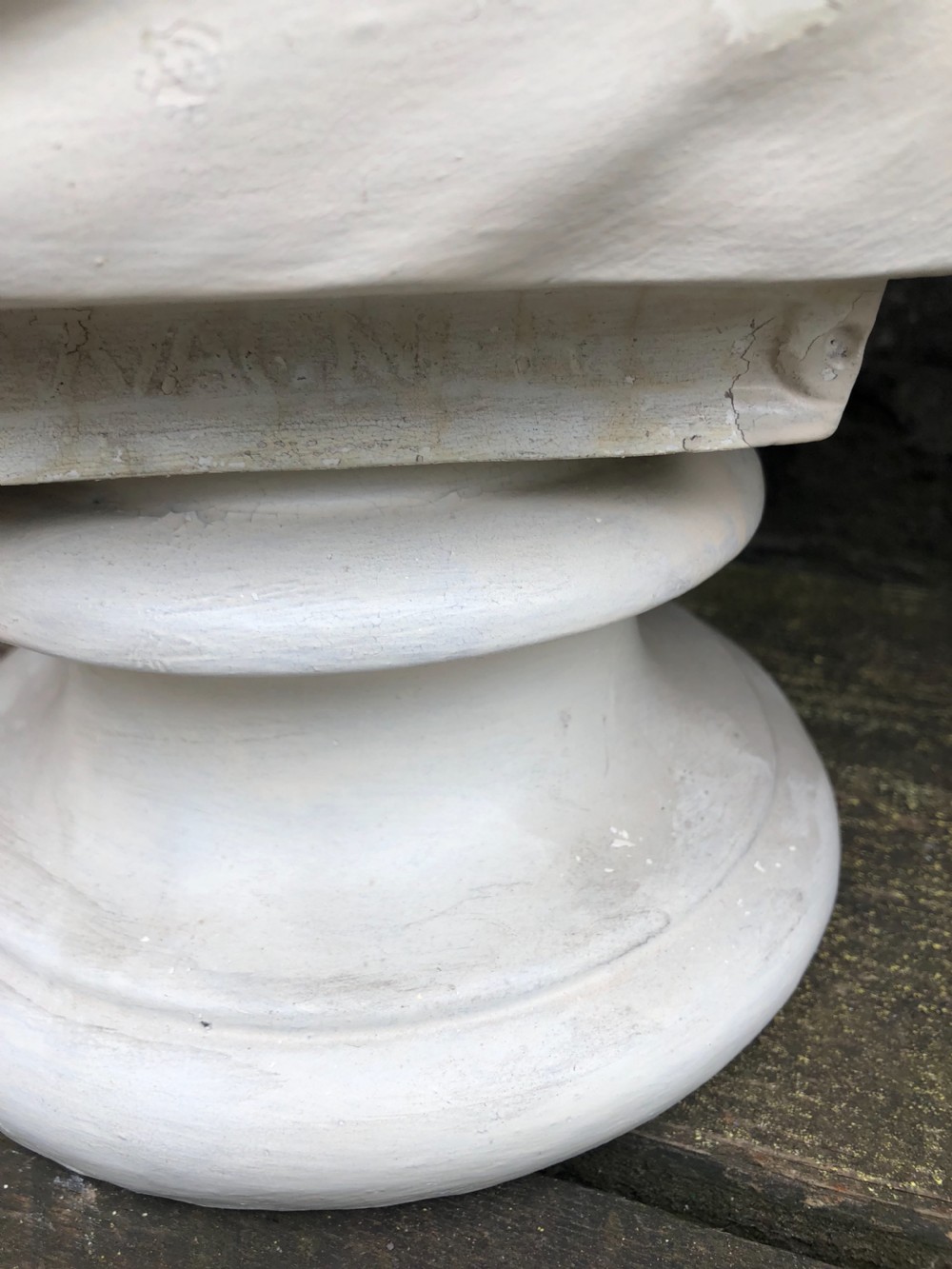 Pair of large plaster busts of Beethoven and Wagner  View VII