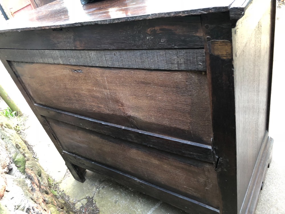 C17th oak block fronted chest of drawers View VII
