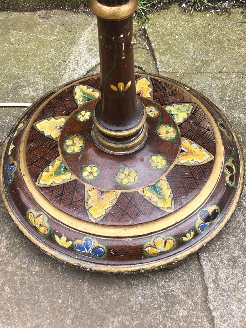 1930s standard lamp with painted decoration View IV