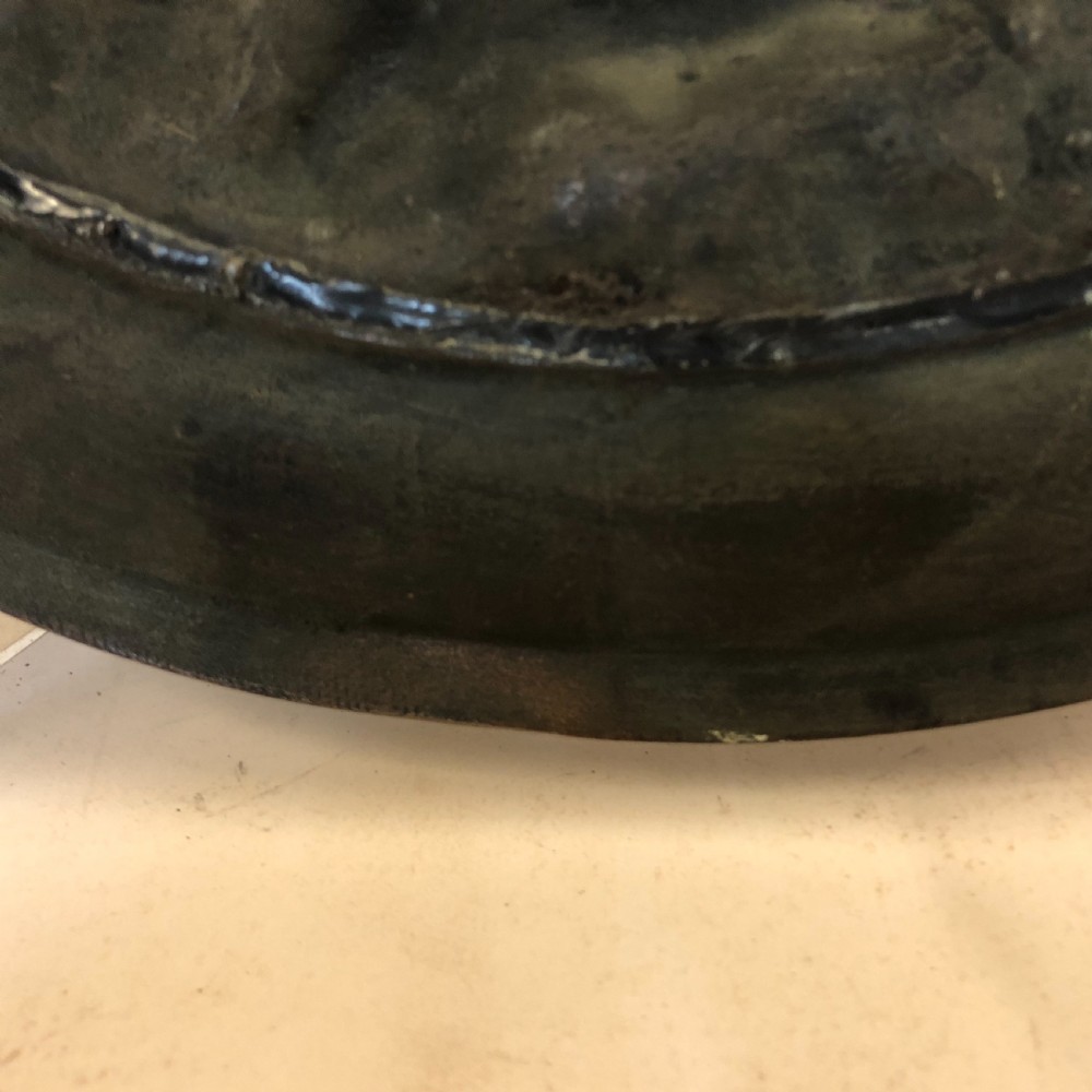 Large antique bronze circular charger View VII
