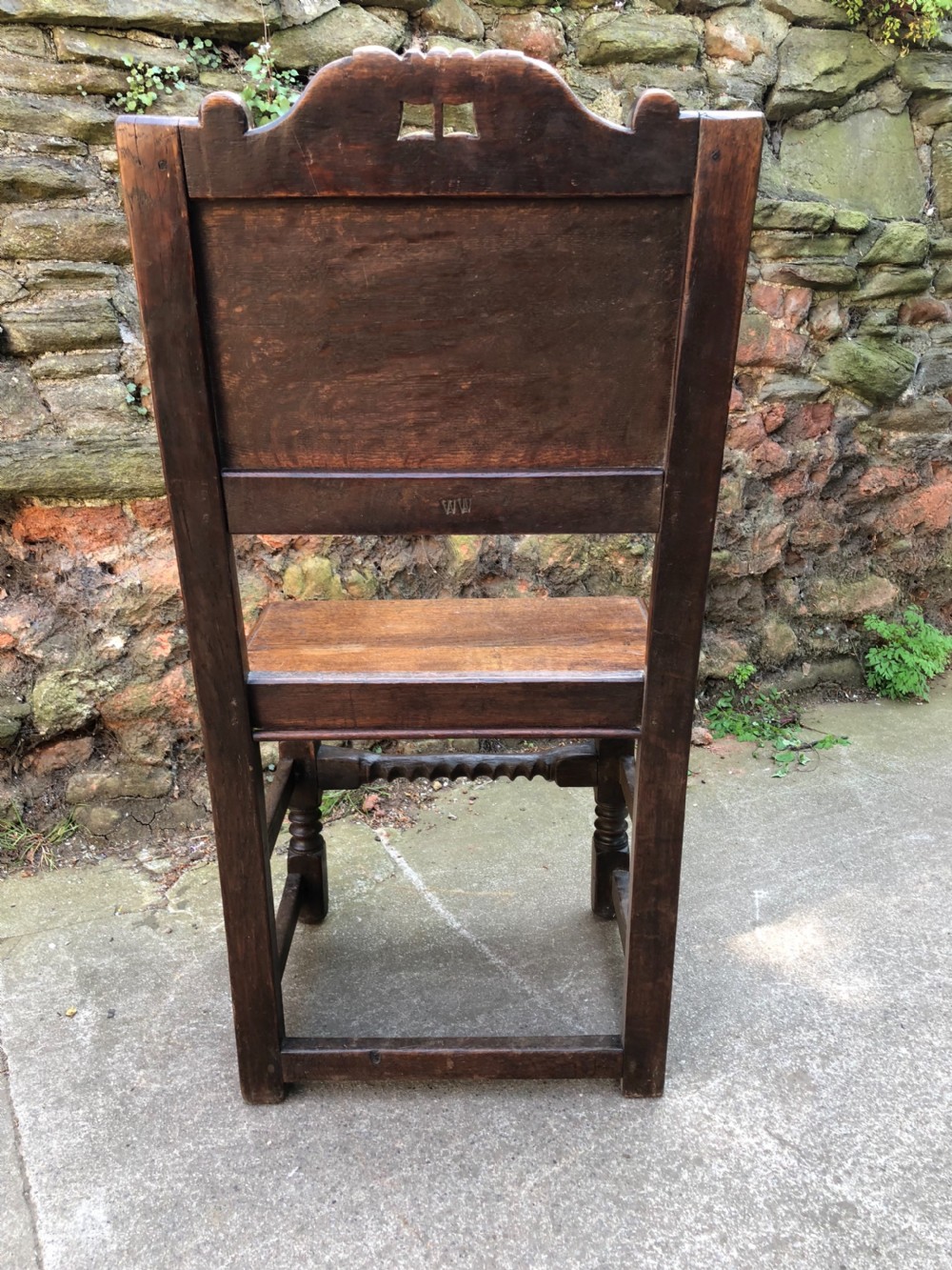 C17th Oak Chair with later date 1625 View V