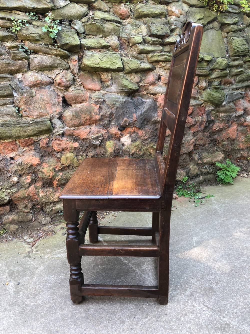 C17th Oak Chair with later date 1625 View VI