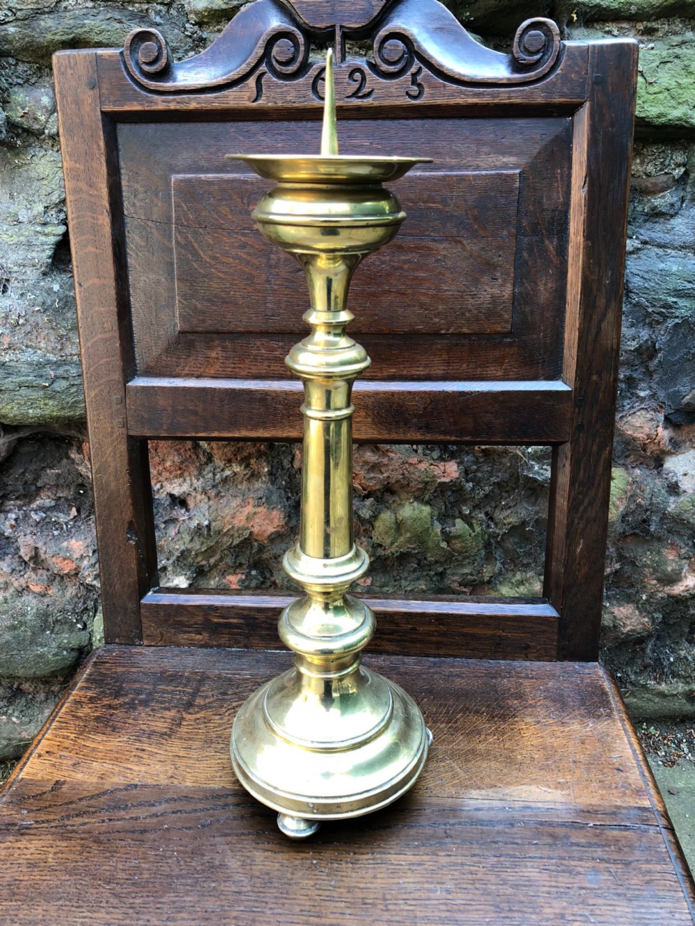 Brass alter candlestick  View III