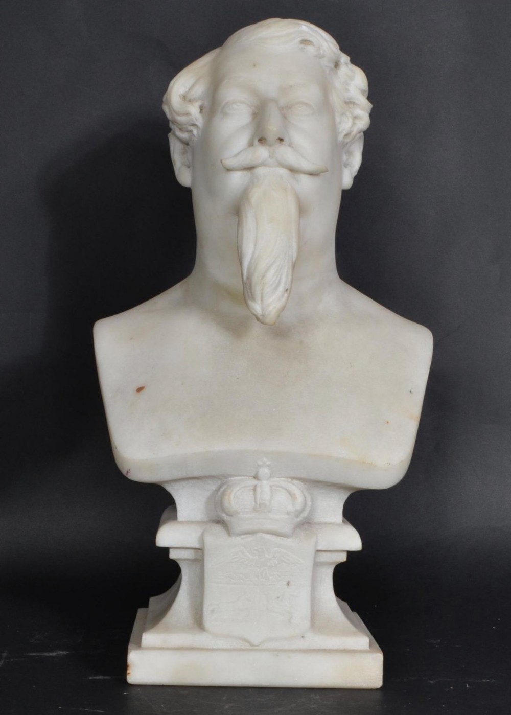 C19th marble bust of the lieutenant governor of the Isle of Man  by Cotte 1861