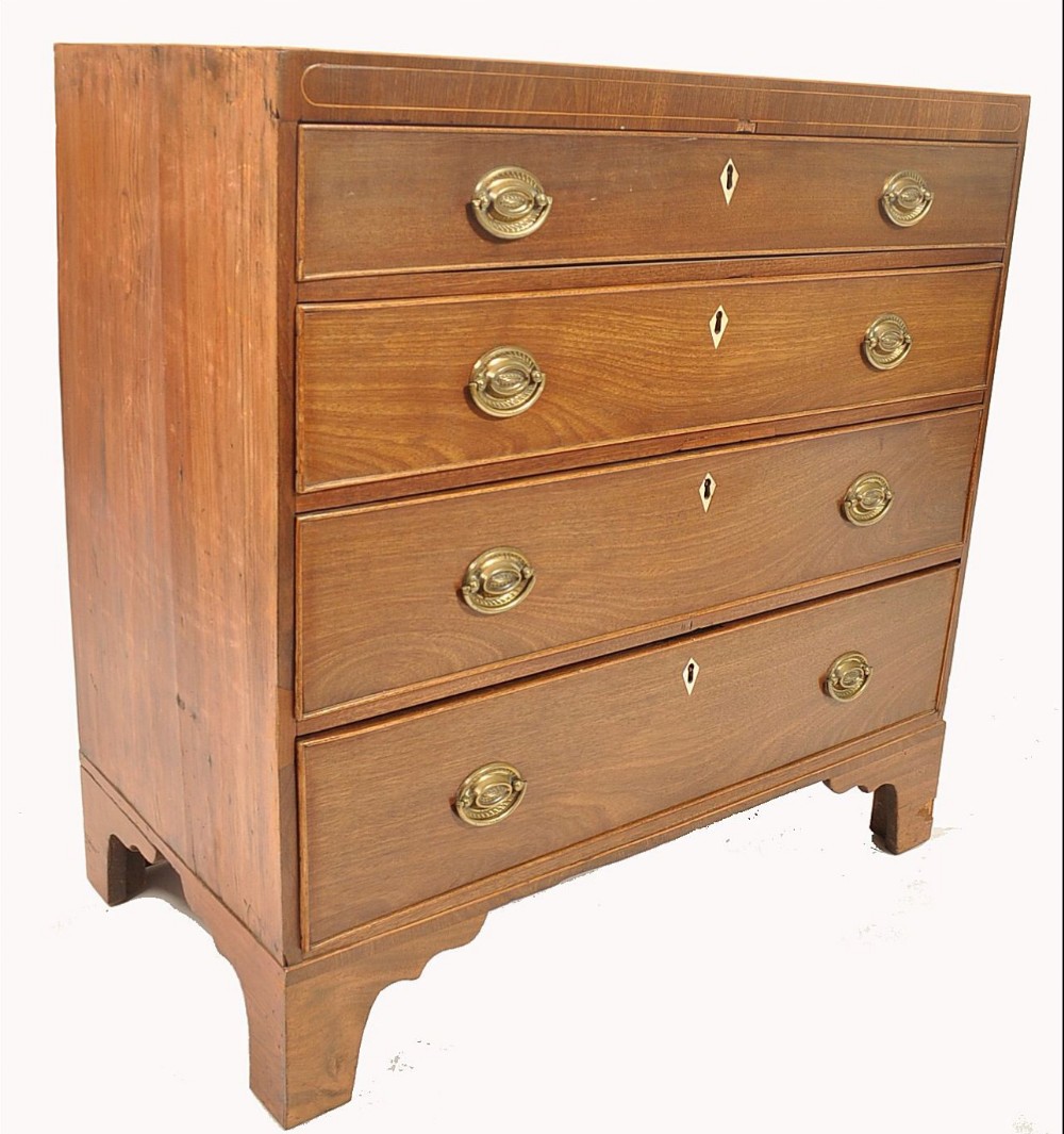 A Georgian inlaid small bachelors chest