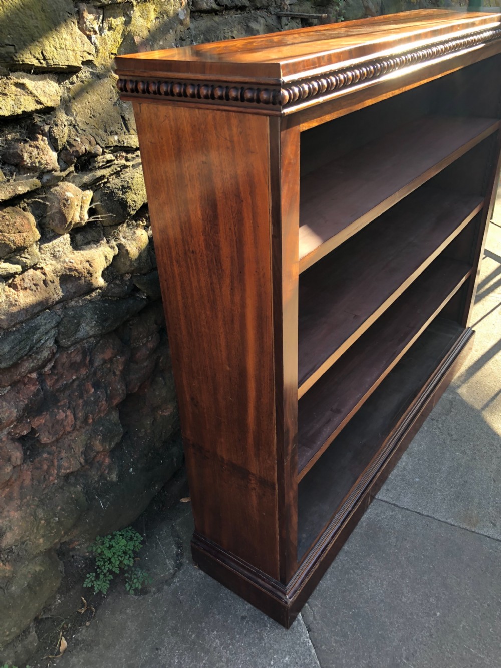 C19th mahogany bookcase with turned details  View V