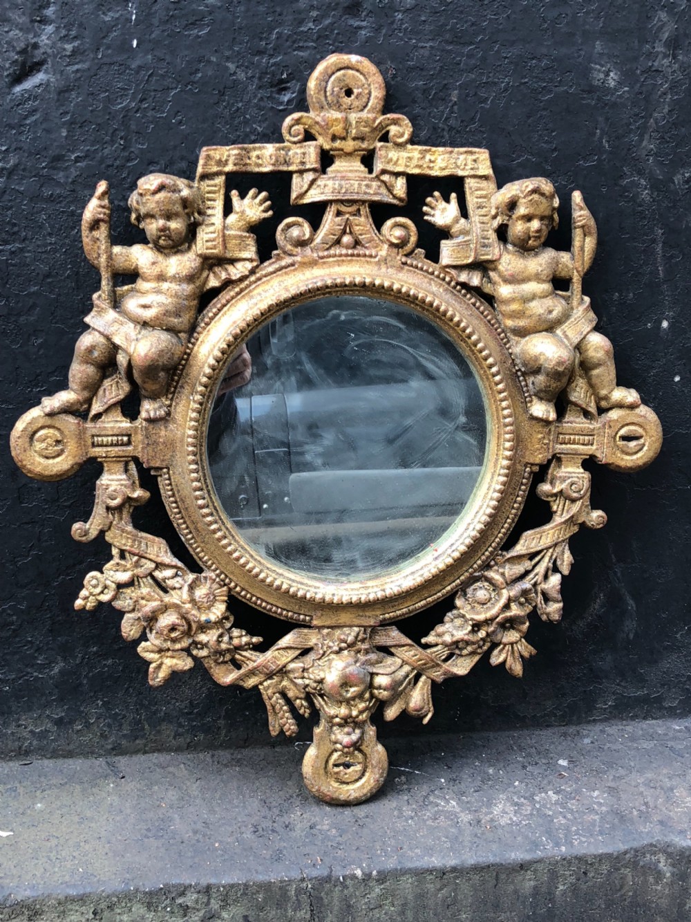 Cast iron wall mirror View II
