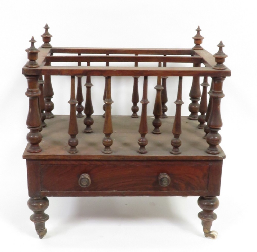 A Victorian walnut Canterbury 