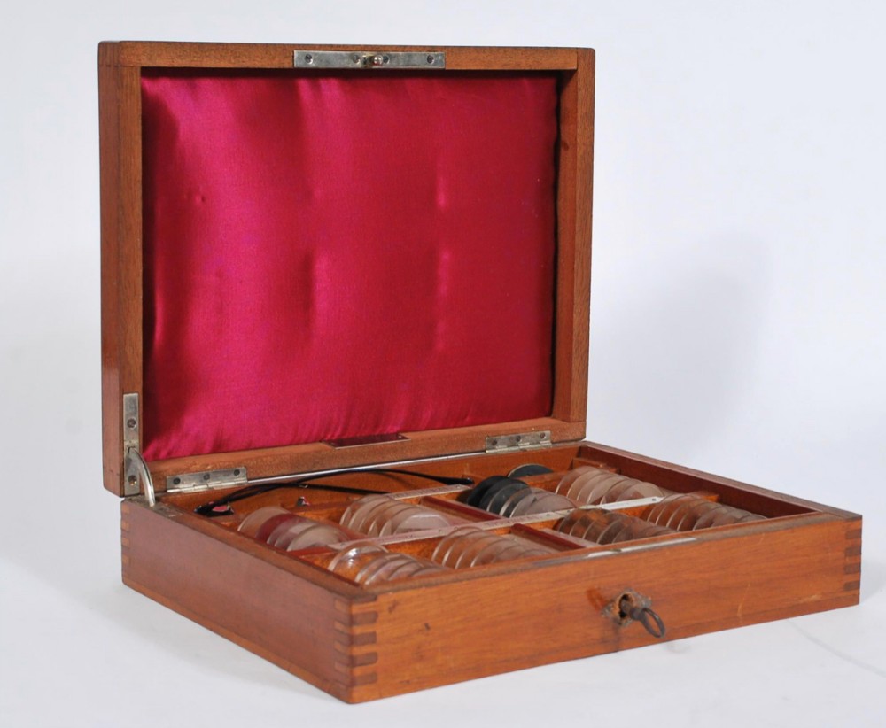 Edwardian opticians eye test lenses by petite & Whitelaw