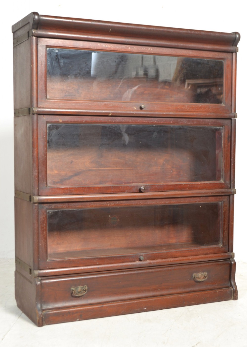 5 section mahogany globe wernicke bookcase 