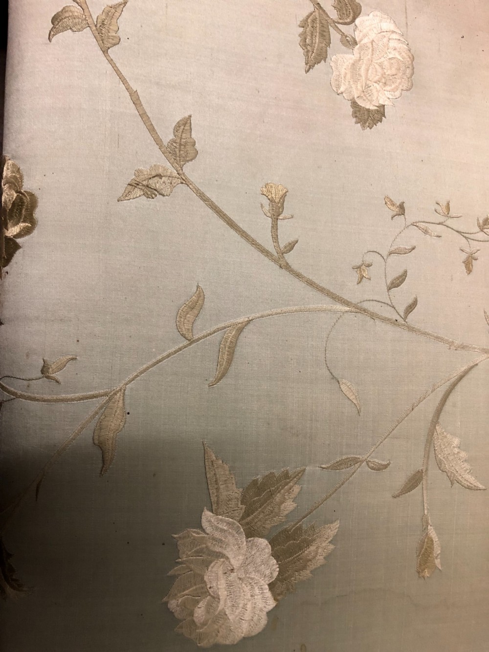 Georgian silk covered window seat View II