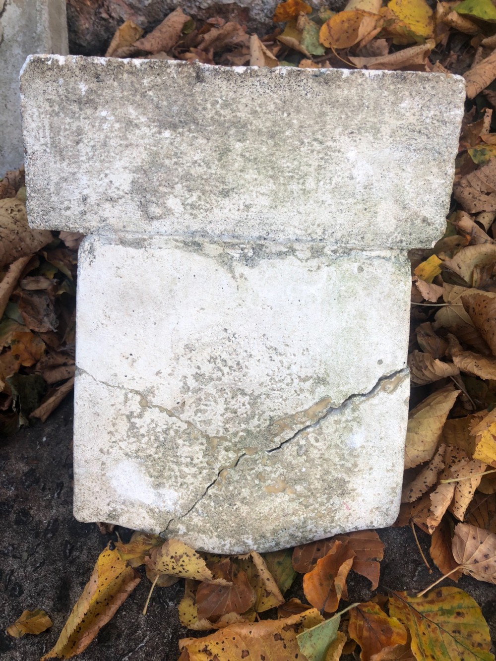 Early  20th Pair cast stone corbels mounted on stone backs  View V