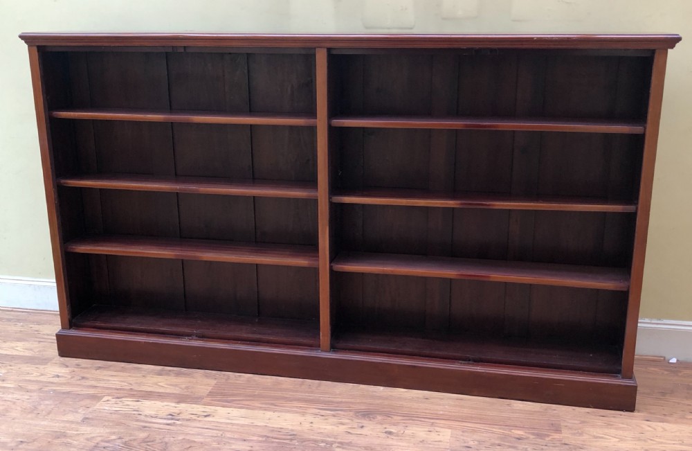 Edwardian Large floor two section bookcase 220 cms wide