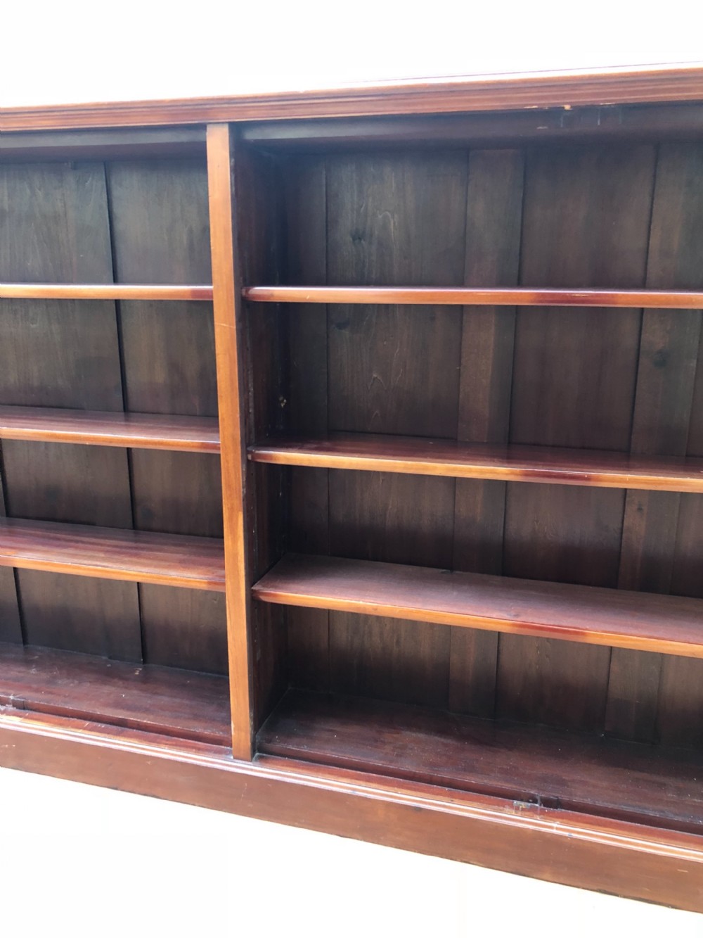 Edwardian Large floor two section bookcase 220 cms wide View IV
