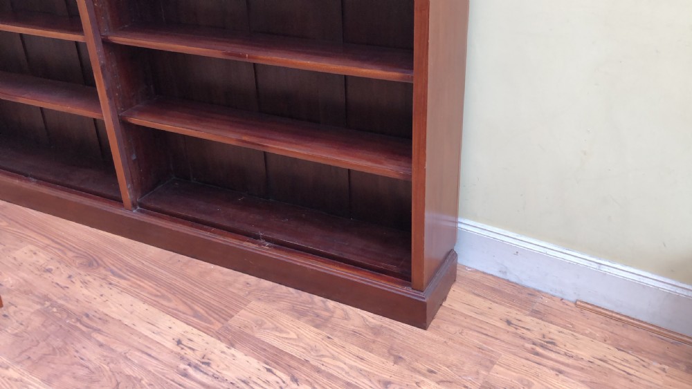 Edwardian Large floor two section bookcase 220 cms wide View V