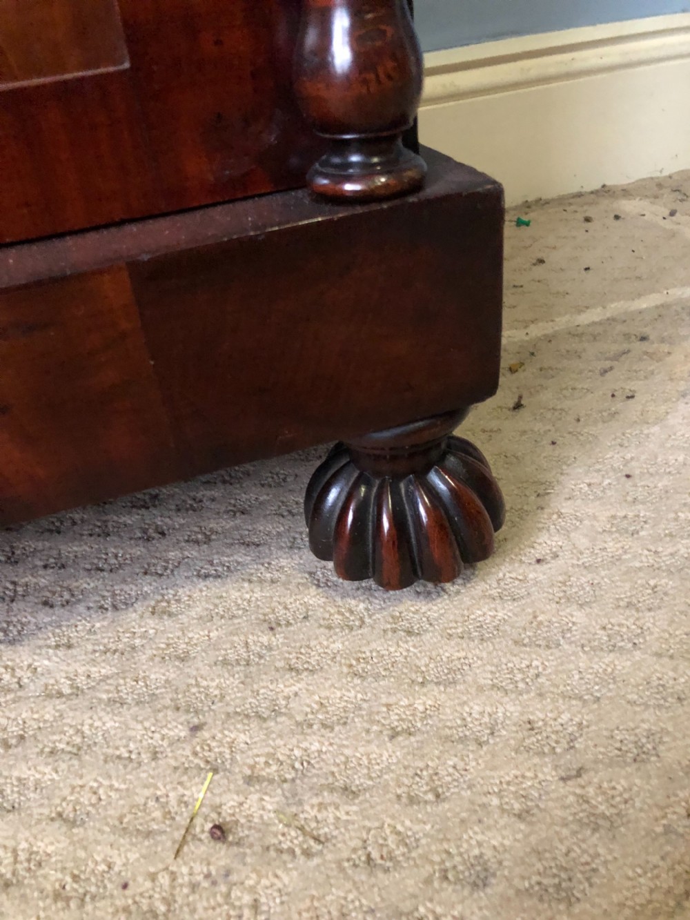 C19th mahogany chiffonier with c scrolled superstructure View VIII