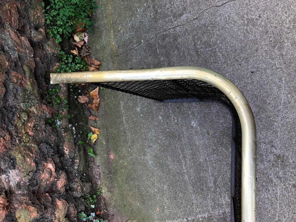 Large brass and steel fender fire guard  View III
