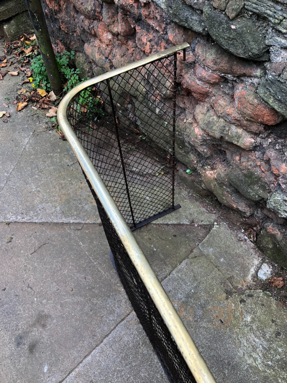 Large brass and steel fender fire guard  View IV