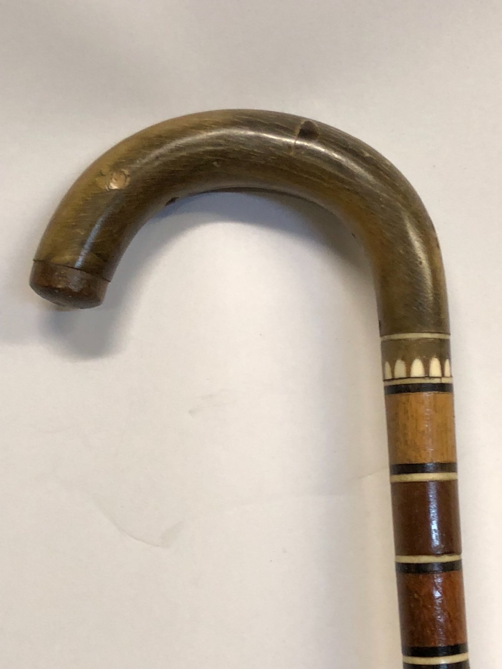 C19th specimen wood walking stick  View V