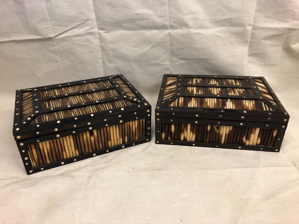 Two Ceylon quillwork boxes  View II