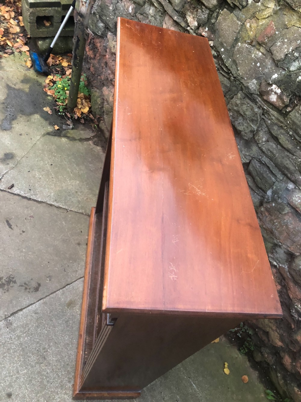 A Victorian Walnut bookcase with adjustable shelves  View II